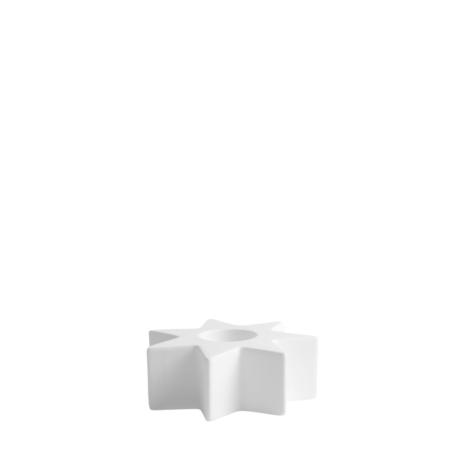 Stjerne lysestage, mini - Nordic White